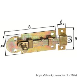 GAH Alberts schuif raamgrendel omgebogen met sluitplaat 80 mm - W51500626 - afbeelding 2