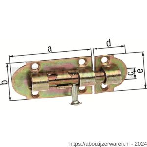 GAH Alberts profielgrendel zonder veer knikbaar tegenstuk 75x28 mm - W51500557 - afbeelding 2