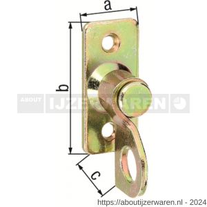 GAH Alberts schuifje op plaat geel verzinkt 20x45 mm - W51501776 - afbeelding 2