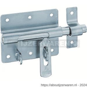 GAH Alberts hangslot bout-sluitgrendel geel verzinkt met tegenstuk 80x116 mm - W51500531 - afbeelding 1