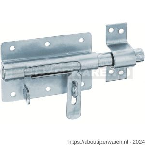 GAH Alberts hangslot bout-sluitgrendel geel verzinkt met tegenstuk 95x135 mm - W51500532 - afbeelding 1