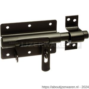 GAH Alberts hangslot bout-sluitgrendel verzinkt zwart coating 95x135 mm - W51500529 - afbeelding 1