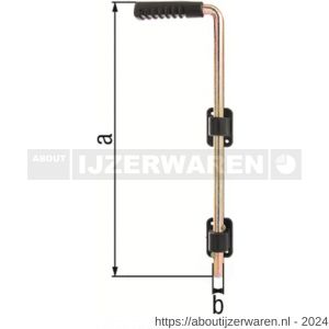 GAH Alberts bodemschuif RVS grijs 500x40 mm diameter 16 mm - W51500573 - afbeelding 2