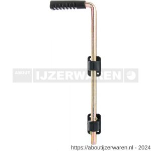 GAH Alberts bodemschuif verzinkt greep zwart 400x40 mm diameter 16 mm - W51500524 - afbeelding 1