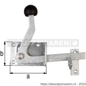 GAH Alberts tuindeurgrendel RVS 80x55 mm - W51500577 - afbeelding 2