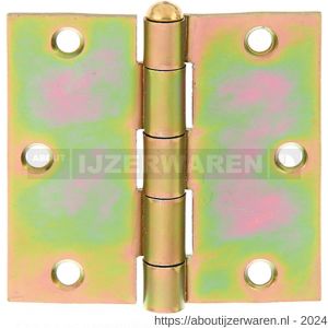 GAH Alberts vlechtschermscharnier geel verzinkt 90x90 mm - W51500493 - afbeelding 1