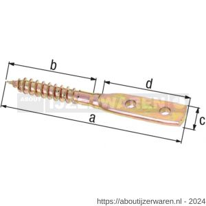 GAH Alberts vlechtschermsteun bladschroef geel verzinkt 80x12 mm - W51500024 - afbeelding 2