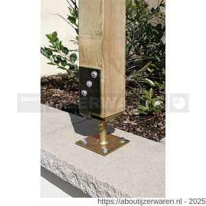 GAH Alberts U-paalhouder verstelbaar type 375 verzinkt 71-131 mm - W51500317 - afbeelding 3