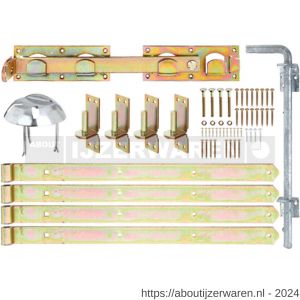 GAH Alberts beslagassortiment voor dubbele deur type 3204 geel verzinkt - W51500521 - afbeelding 1