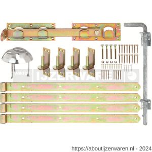 GAH Alberts beslagassortiment voor dubbele deur type 3204 geel verzinkt - W51500521 - afbeelding 2