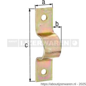 GAH Alberts buisklem staal geel verzinkt voor diameter 57 mm - W51501810 - afbeelding 1