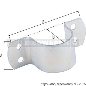 GAH Alberts buisklem staal geel verzinkt voor diameter 44,5 mm - W51501809 - afbeelding 1