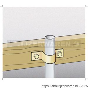 GAH Alberts buisklem staal geel verzinkt voor diameter 57 mm - W51501810 - afbeelding 2