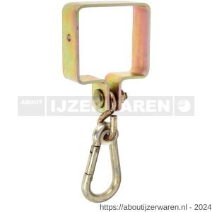 GAH Alberts schommelhaak met spanband geel verzinkt 90x90 mm - W51500030 - afbeelding 1