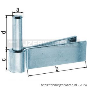 GAH Alberts klauwduim F-plaasterhaak metselduim blauw verzinkt 16x105x40 mm - W51500338 - afbeelding 2