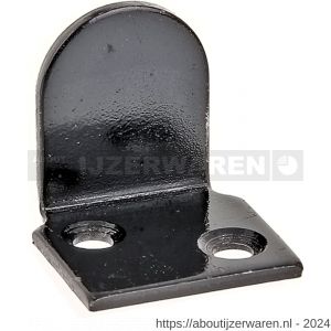 GAH Alberts stop aanslag voor luik hoekig boven zwart coating 30x28 mm - W51501770 - afbeelding 1