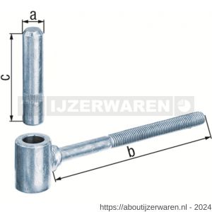 GAH Alberts inschroefduim zwart dompellak 16/74 mm M10x55 mm - W51500336 - afbeelding 2