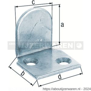 GAH Alberts stop aanslag voor luik hoekig boven zwart coating 30x28 mm - W51501770 - afbeelding 2