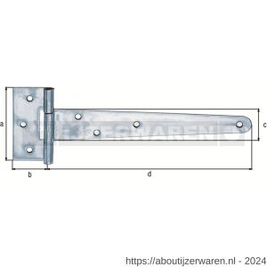 GAH Alberts kruisheng blauw verzinkt 248x40x90 mm - W51500440 - afbeelding 1