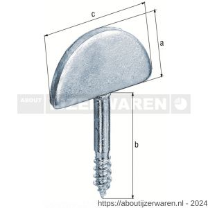 GAH Alberts stop aanslag voor luik recht zwart coating 21x34,5 mm - W51501771 - afbeelding 2