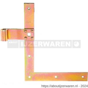 GAH Alberts winkelhaak luik-hoekhengsel recht onder geel verzinkt 250x200 mm - W51500394 - afbeelding 1