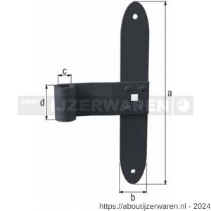 GAH Alberts draailuik-midden heng T-model Ovado antraciet 200 mm - W51500426 - afbeelding 2