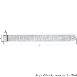 GAH Alberts heng recht afgerond geel verzinkt 700 mm diameter 16 mm - W51500370 - afbeelding 1