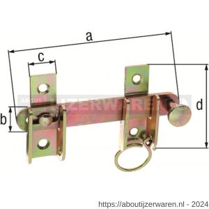 GAH Alberts slaggrendel-overslag zwart dompellak 120x65 mm - W51501774 - afbeelding 2