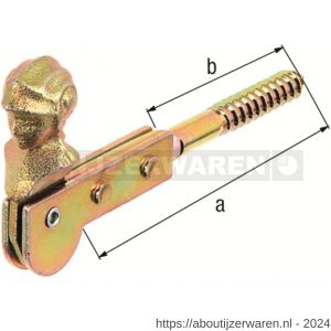 GAH Alberts luikvastzetter Vrouw geel verzinkt 9x129 mm - W51500579 - afbeelding 2