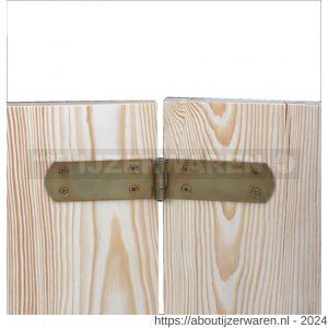 GAH Alberts staart kistscharnier geel verzinkt 300x40x2,5 mm - W51500391 - afbeelding 2