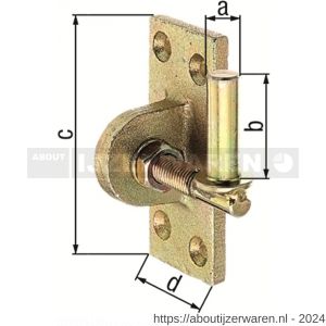 GAH Alberts plaatduim OAT schroeven geel verzinkt M16 16x45x105 mm - W51500348 - afbeelding 2