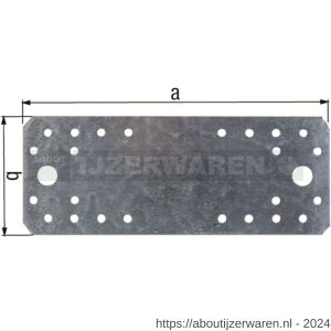 GAH Alberts verbindingsplaat verzinkt 133x55x2,5 mm set 15 stuks - W51500246 - afbeelding 2