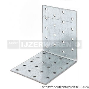 GAH Alberts hoekkoppelplaat verzinkt 100x100x80 mm - W51500175 - afbeelding 1