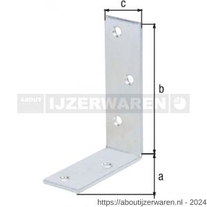 GAH Alberts balkhoek geel verzinkt 75x100x30 mm - W51500186 - afbeelding 1