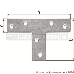 GAH Alberts verbindingsplaat sendzimir verzinkt 70x50x16 mm - W51500251 - afbeelding 2