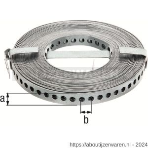 GAH Alberts gaatjesband verzinkt wit 12 mm 1,5 m - W51500016 - afbeelding 2