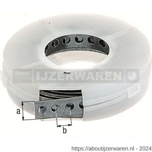 GAH Alberts gaatjesband in cassette sendzimir verzinkt 12 mm 3 m - W51500009 - afbeelding 2