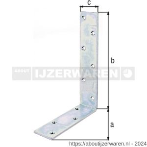 GAH Alberts balkhoek geel verzinkt 80x120x35 mm - W51500187 - afbeelding 3