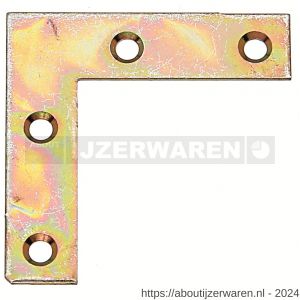 GAH Alberts meubelhoek geel verzinkt 40x40x10 mm set 12 stuks - W51500083 - afbeelding 1