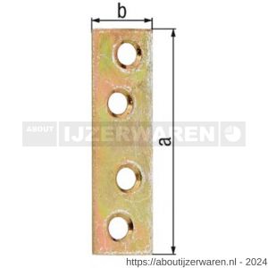 GAH Alberts verbindingsplaat geel verzinkt 60x14 mm - W51500236 - afbeelding 2