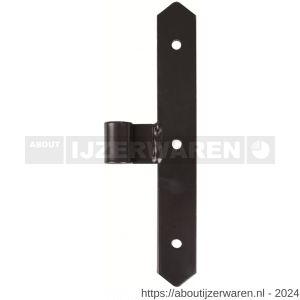 GAH Alberts draailuik-midden heng T-model centraal zwart lak 16x250 mm - W51500366 - afbeelding 1