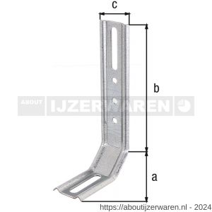 GAH Alberts stoelhoek verstelbaar sendzimir verzinkt 50x30x120x32 mm - W51501978 - afbeelding 2