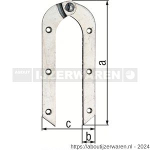 GAH Alberts ladderscharnier verzinkt 200x21 mm - W51500495 - afbeelding 2