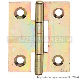 GAH Alberts scharnier geel verzinkt 31,5x26x0,75 mm - W51500459 - afbeelding 1