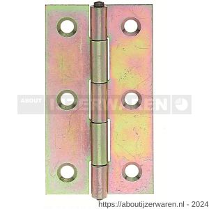 GAH Alberts scharnier geel verzinkt 64x34x1 mm - W51500462 - afbeelding 1