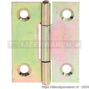 GAH Alberts scharnier halfbreed geel verzinkt 41x33x1 mm - W51500466 - afbeelding 1