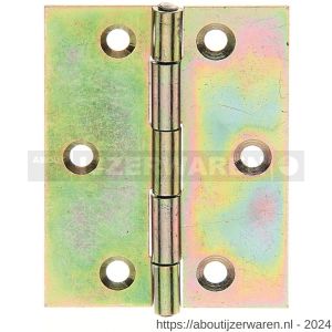 GAH Alberts scharnier halfbreed geel verzinkt 70x53x1,25 mm - W51500469 - afbeelding 1