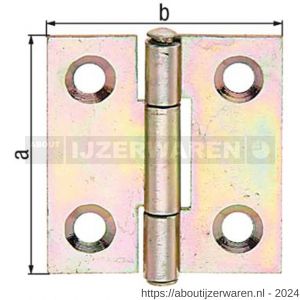 GAH Alberts scharnier RVS 60x60x1,5 mm - W51500503 - afbeelding 2