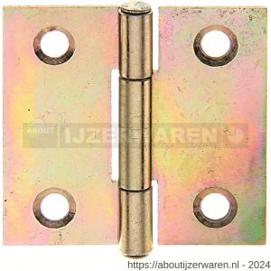 GAH Alberts scharnier geel verzinkt 31x31x0,75 mm - W51500451 - afbeelding 1