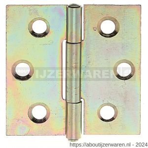 GAH Alberts scharnier geel verzinkt 38x38x0,75 mm - W51500452 - afbeelding 1